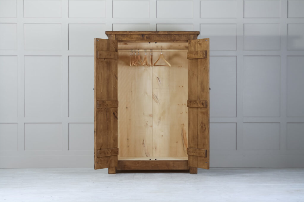 Double Plank Pine Wardrobe