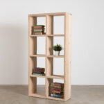 8 cube oak storage cabinet
