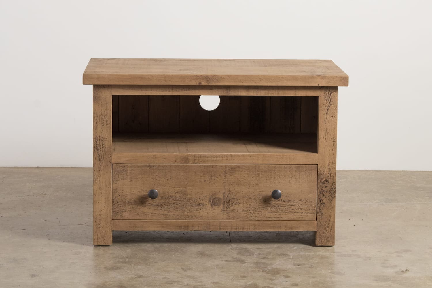Ashton & Coleman mill sawn pine TV cabinet