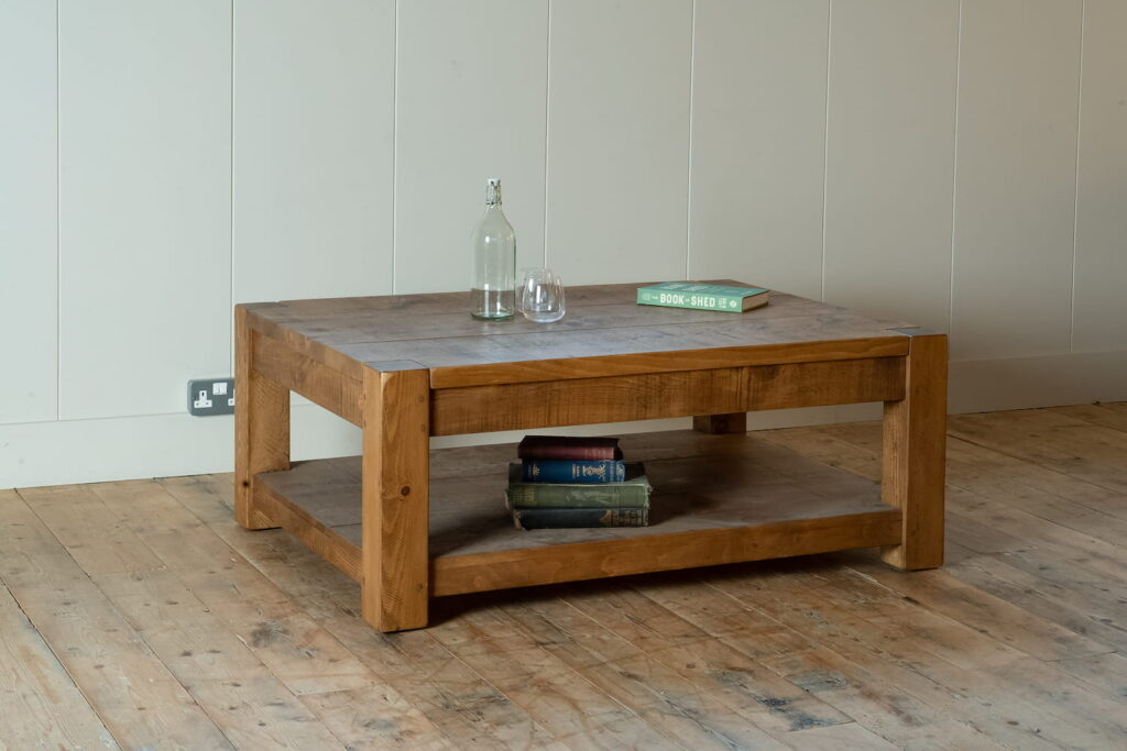 The Through Leg Coffee Table : Mill Sawn Pine