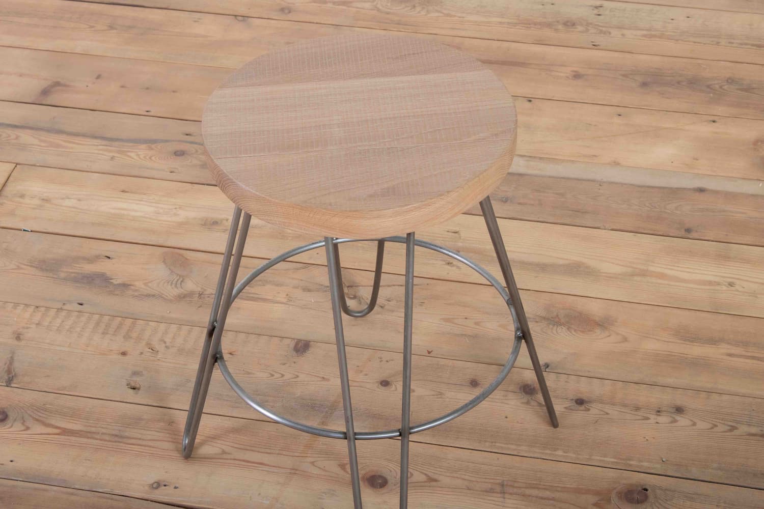 Hairpin Stool in Re Sawn Oak
