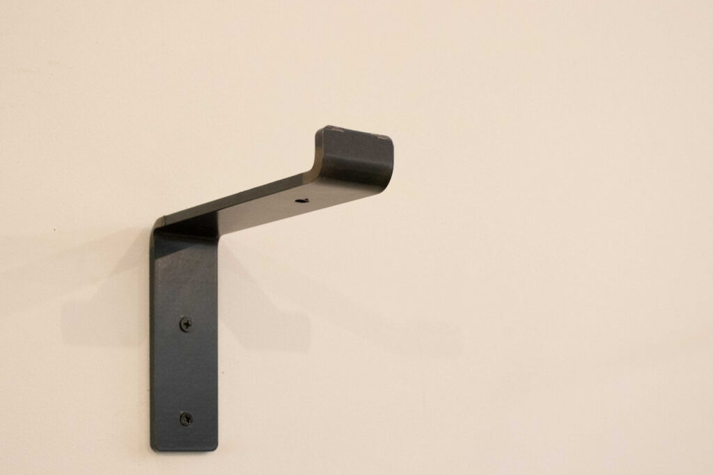 A strong steel shelf bracket